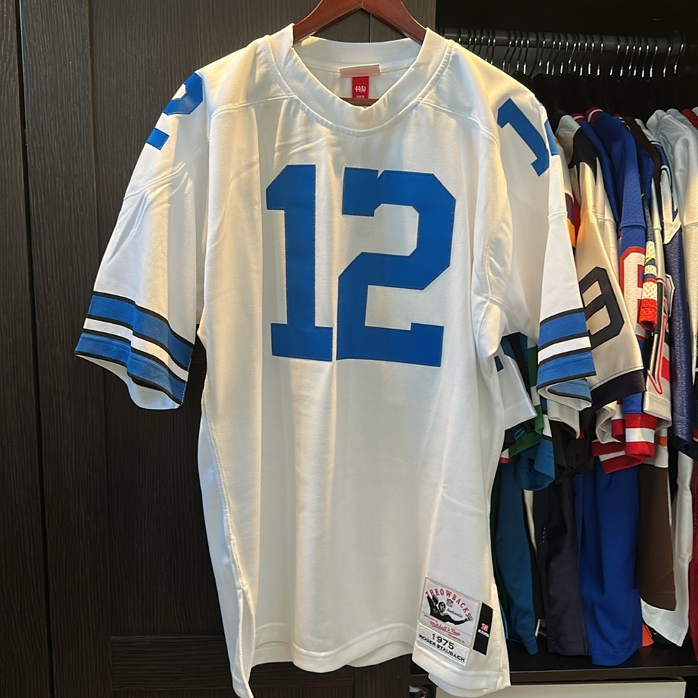 Roger Staubach Dallas Cowboys 1975 Mitchell & Ness Authentic Throwback Jersey
